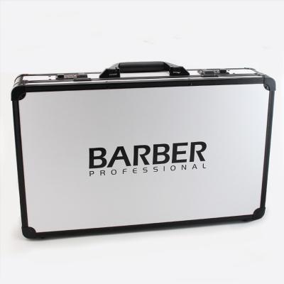 China Hair Barber Clipper Carrying Case Custom Towel Barber Travel Case Aluminum Tool Box Kit Customized by aluminum frame+melamine board with beautiful case for sale