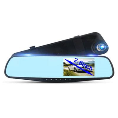 China PARK MODE 2.8 Inch Wide Angle LCD Screen Car Side 720P Rearview Mirror Revice Camera Car Dvr Dash Cam for sale