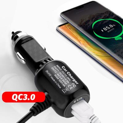 China Mobile Phone Customization Acceptable 12v Cell Phone Car Charger With Cable Fast Car Charger Dual US 2021 for sale