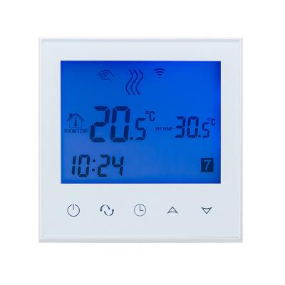 China WiFi Floor Heating Thermostat 16a 220v Modern Electric Electronic Blue Backlight Thermostats for sale