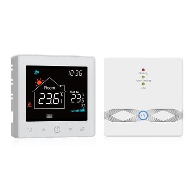 China Modern Wireless Thermostat for Water Floor Heating System Temperature Controller with Receiver for sale