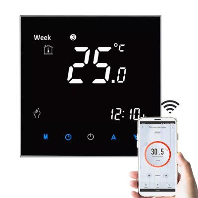 China Modern Tuya App Phone Control Wifi Thermostat Room Fan Coil Voice Control Smart Temperature Controller for sale