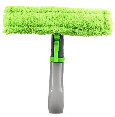 China Sustainable Plastic Window Cleaner Bottle Microfiber Spray Squeegee Window Squeegee Silicone Extended Pole for sale