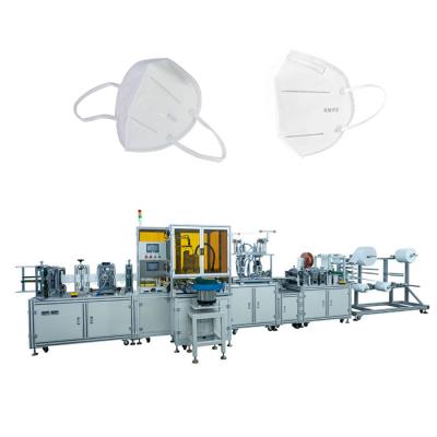 China High Speed ​​High Output Automatic N95 / KN95 Production Line Ear-hook Mask Machine for sale