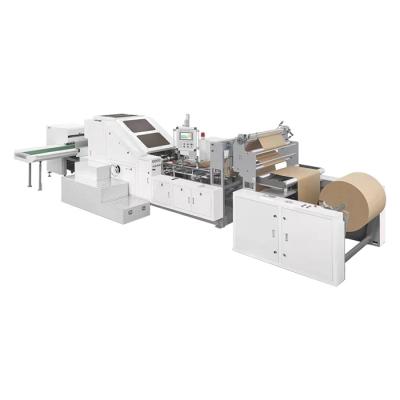 China Garment Shops Kraft Paper Bag Making Machine Bag Making Machine Square Bottom Bag Paper Roll for sale