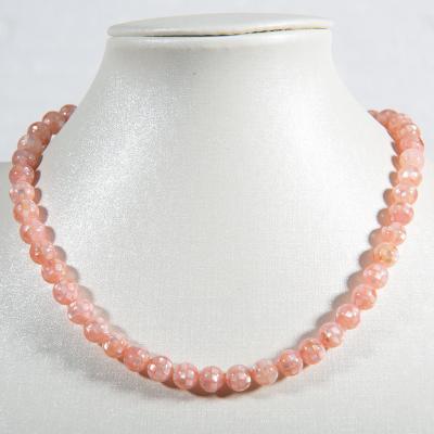 China Shell Mosaic Round Natural Pink Shell Necklace Pearl Shell Beads Bracelet Bubble Shell Handmade Accessories Wholesale for sale