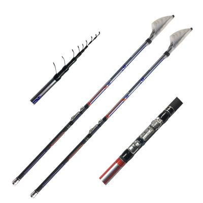 China Bolognese Telescopic Carbon Fiber Fishing Rod Flat Reel Seat 4m 5m 6m 7m for sale