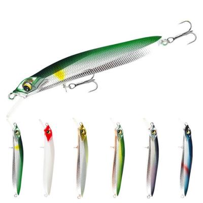 China White 8g High Quality ABS Plastic Plastic Fishing Tackle 100m Lure Minnow Hard Bait for sale