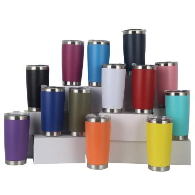 China Sustainable Regular Stainless Steel Tumbler Powder Coated 20oz 30oz Double-Wall Insulation Keeping Cold Cup DIY Tumble for sale