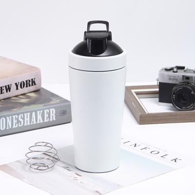 China 500ML 750ML Bpa 304 Stainless Steel Double Wall BPA Free Double Protein Eco-Friendly Viable Shaker For Gym for sale