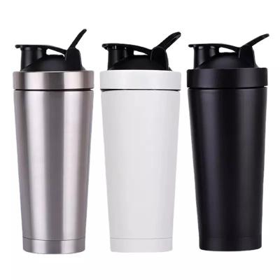 China Viable Custom Protein Shaker Bottle Logo Gym Cup Sports Mug Double Wall Stainless Steel for sale