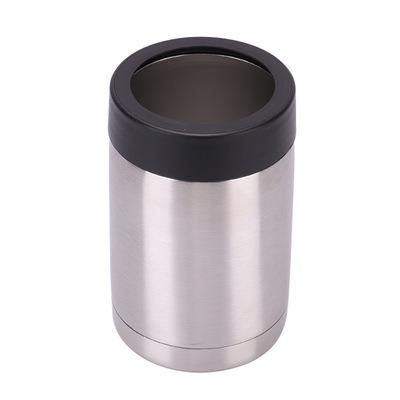 China PORTABLE 2 In 1 Stainless Steel 12oz Double Walled Insulated Drink Bottle Barbecue Outdoor Bases Can Hard Tumbler With Cooler Lid for sale