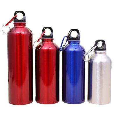 China 20oz Sustainable Promotional Colorful Reusable Metal Custom Aluminum Sports Drink Water Bottle 500ml 750ml With Carabiner Cover for sale