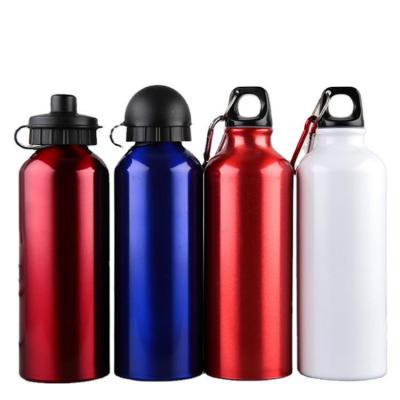 China 500ml Amazon Aluminum Colorful Aluminum Water Bottle Advertising Hot Sale Viable Outdoor Sport Custom Water Bottles With Carabiner for sale