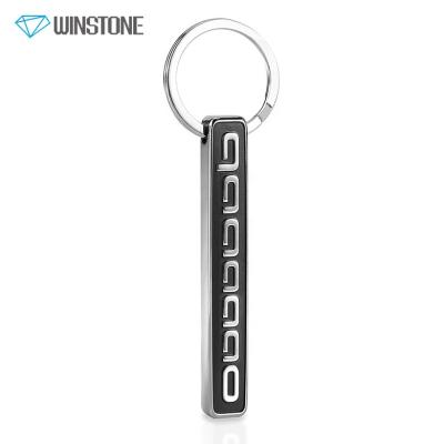 China International Car Dealership Custom Metal Square Bar Enamel Key Chain For Luxury Car for sale