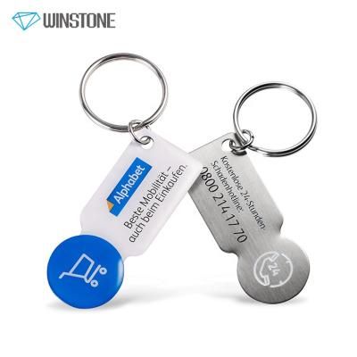 China Laser Cart Token Coin Key Chain , Cart Cart Chip Keychain for sale