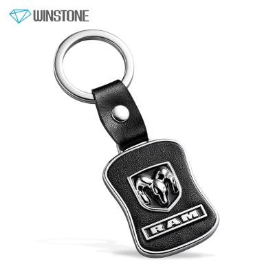 China Zinc Alloy Custom Car Automobile Genuine Leather Keychains Dongguan With 3D Enamel Logo for sale