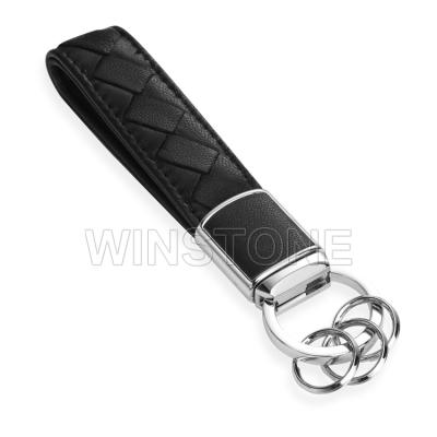 China Gift Business Gift Set High Quality Genuine Leather Keychains for sale