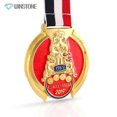 China International Custom Soft Enamel Half Medal 5K 10K Virtual Run Marathon Finisher Medals for sale