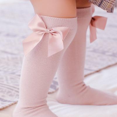 China Wholesale QUICK DRY Baby High Knee Socks With Bows 2-8 Years Baby Slouch Socks for sale