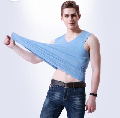 China LYX001 Shoulder V-neck/O-neck Seamless Anti-Wrinkle Men's Seamless Ice Silk Tight Vest Wide/Narrow Sport Uses Slim Knitwear Sleeveless For Summer for sale