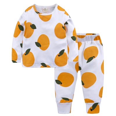 China ZXQ29 Wholesales skin care fruit pattern nightgown pure cotton household clothing underwear suit for boys and girls for sale