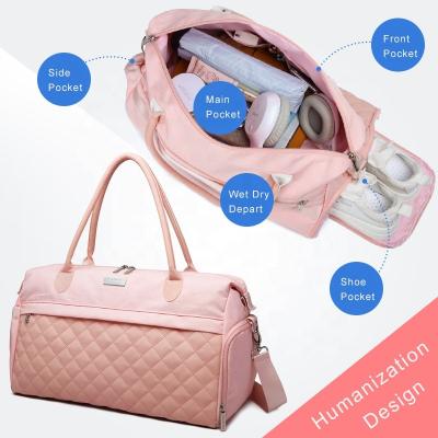 China Wet Dry Go Waterproof Duffel Bag Weekend Travel To Gym Custom Made Sports Duffel Bag Women Fitness Bag for sale