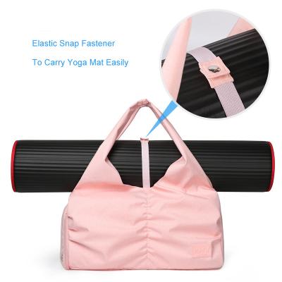 China Independent shoe pocket customized large waterproof women yoga mat tote bag with yoga mat strap for sale