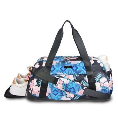 China Polyester Women Flora Gym Duffel Bag Travel Bag Luggage for sale