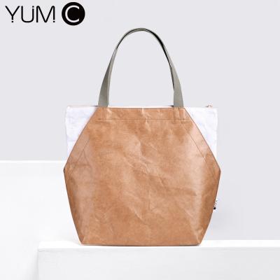 China Normcore/minimalist eco friendly tyvek tote bags for women tyvek zipper handbag tote bag custom logo for sale