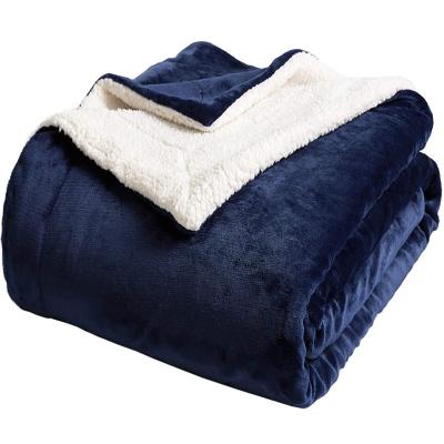 China PORTABLE High Quality Custom Fashion Print Sherpa Luxury Soft Weighted Throw Flannel Shear TV Bed Blankets For Winter for sale