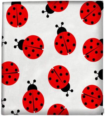 China Red and Black Ladybug PORTABLE Throw Blanket Ladybug Seamless Pattern on White Background Decorative Soft Warm Cozy Flannel Plush Throws for sale