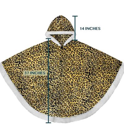 China PORTABLE Super Warm Premium Soft Hooded Cape Sherpa Fleece Flannel Christmas Halloween Winter Quality Comfy Coat PORTABLE Blanket for sale