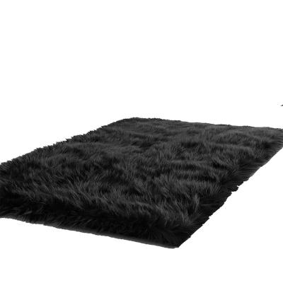 China Good Quality Washable Plush Faux Fur Blanket Rug For Home Decoration Hairy Rug For Living Room for sale