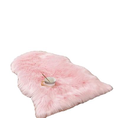 China Washable Super Soft Plush Fur Area Rug For Bedroom Living Room Bedroom Living Room Fluffy Fur Blanket Luxury Faux Sheepskin Fur Rug And Blanket for sale