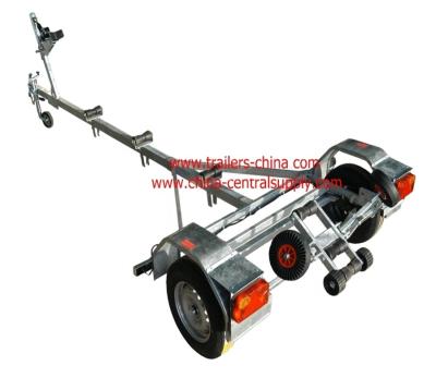 China Factory Made Adjustable Tipping Boat Trailer Small Roller Boat Trailer With Single Axle BCT700 for sale