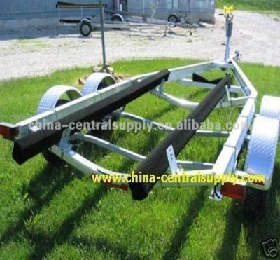 China Factory made high quality heavy duty 7.6m aluminum boat trailer boat trailer ACT0108 tandemm axles for sale