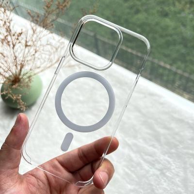 China Original Clear Shockproof For Magsafe Silicone Magnetic Case For iPhone 14 13 12 11 pro plus Xs XR mini 8 Max Wireless Charging Cov for sale