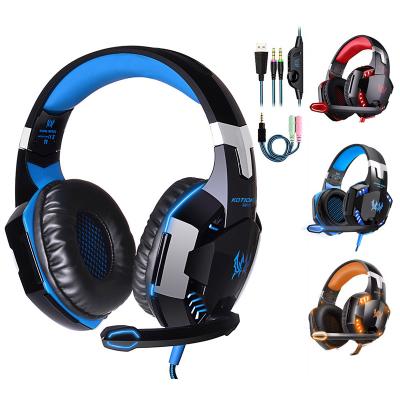 China High Sensitivity Omnidirectional Microphone KOTION EVERY G2000 Game Earphones With MIC LED Light Over Ear Cable Headset Earphone For PC Game For PS5 For Xbox For for sale