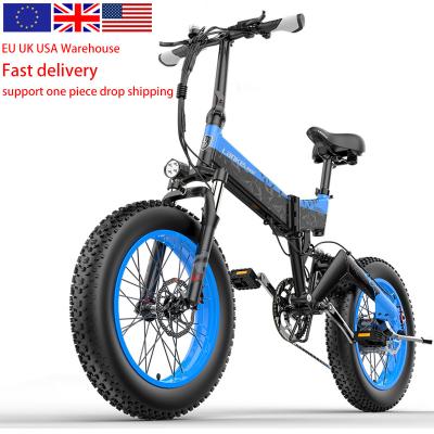 China LANKELEISI X3000PLUS 1000w alloy snow bike 48v 14.5ah lithium battery aluminum electric ebike 20 inch fat tire electric folding bike for sale