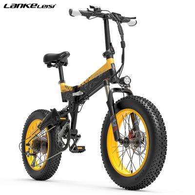 China LANKELEISI X3000PLUS 20 Inch Fat Tire Folding Electric Bike 1000w Electric Bike 48v 10.4ah Lithium Battery Aluminum Alloy for sale