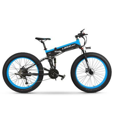 China LANKELEISI T750PLUS 26 inch aluminum alloy folding fat tire e bike 1000w electric bicycle 48v 13ah lithium battery for sale