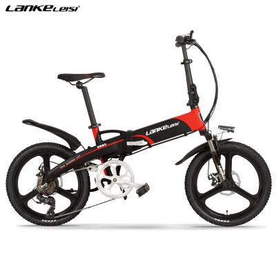 China LANKELEISI G660 Alloy Aluminum Frame Ebike 400W Aluminum Electric Bicycle 48V 12.8AH Alloy Frame 20 Inch Electric Folding Bike for sale