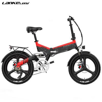 China LANKELEISI G650 Alloy Electric Bike 48V 12.8AH Aluminum Alloy Ebike Aluminum Frame 20 Inch Folding Electric Bike 400W Electric Bicycle for sale