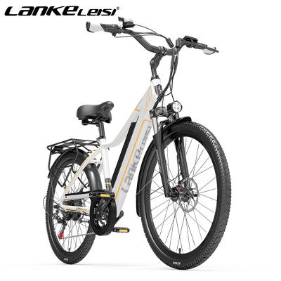 China LANKELEISI PARD3.0 Retro Electric Bike 500w 36v 10ah Lithium Battery Aluminum Alloy Frame E-Bike 26 Inch City Electric Bike for sale