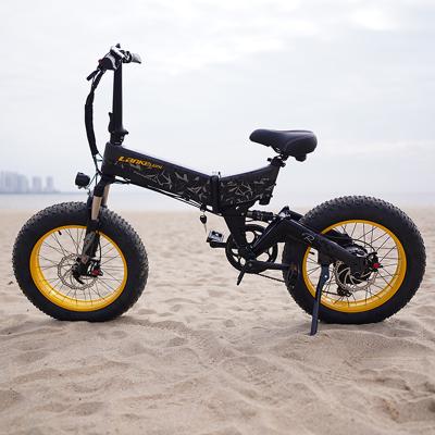 China Aluminum alloy 750W 1000W high power electric bicycle 20*4.0 fat tire electric bike/ebike snow bike/beach/electric folding bike for sale