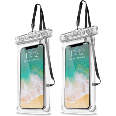 China Hot Selling Waterproof PVC Protector Cell Phone Bag Universal Swimming Waterproof Mobile Pouch With Handle Strap Dustproof Mobile Phone Case for sale