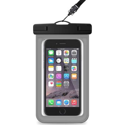 China Free Sample Waterproof Bag PVC Waterproof Cell Phone Cases Clear Pouch Case Water Proof Mobile Phone Bag With Lanyard for sale