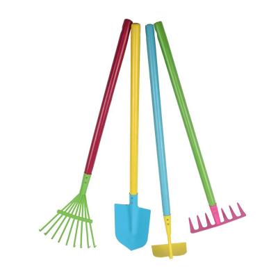 China Long Wooden Metal Handle Children Garden Tools Eco-friendly Garden Shovel Rack Tools for sale