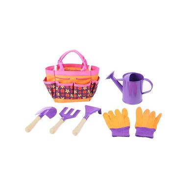 China Cute Garden Tools Bag Set Shovel Fork and Solar Outdoor Watering Can for sale